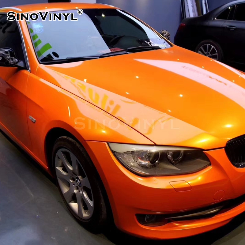 SINOVINYL Custom Super Gloss Candy Vehicle Wrap Waterproof Car Color Change Vinyl Foil Wrap