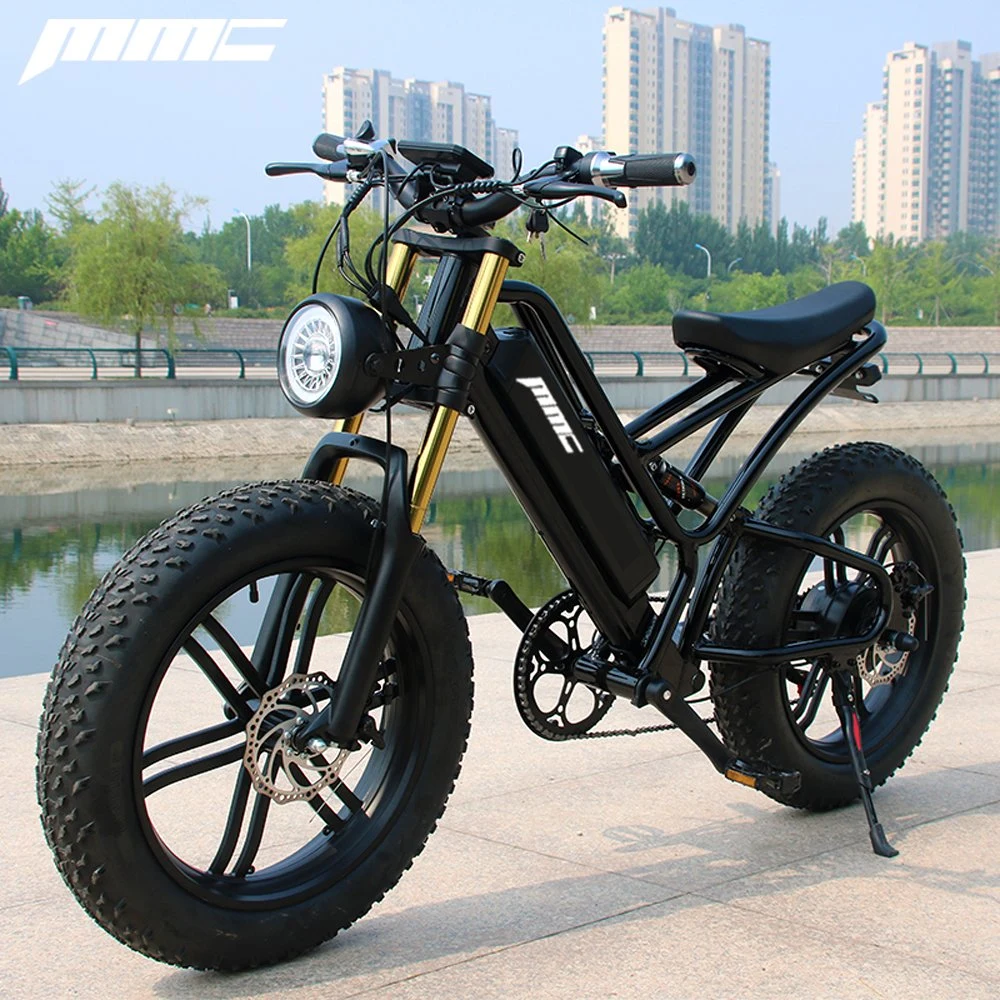 5%off 500/ 750W High Power Electric Bicycle 20 Inch 4.0 Fat Tire 48V 13/ 17.5ah Full Shock Absorber Electric Mountain Bike