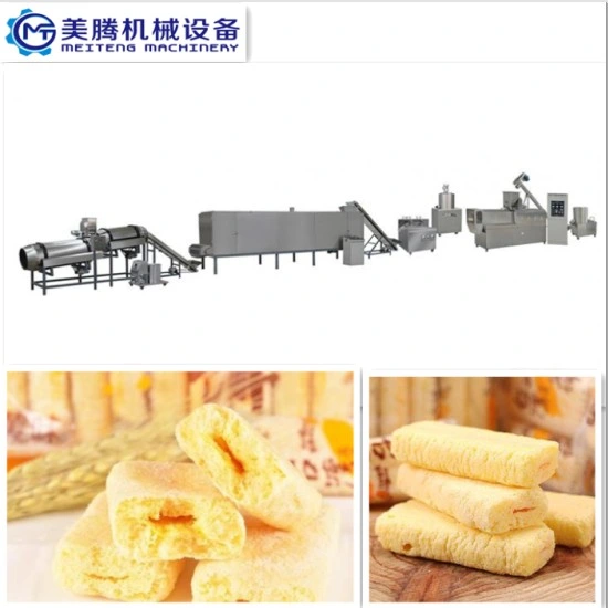 China Corn Core Filling Puff Snacks Food Manufacturing Extruder Machine