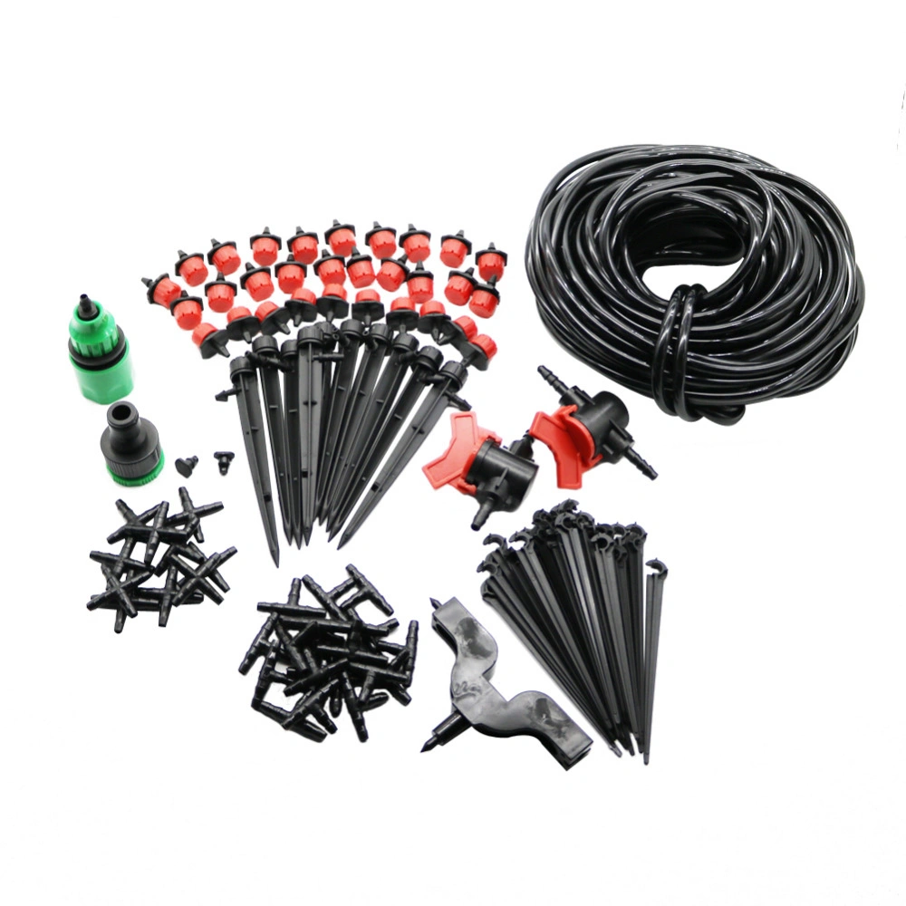 20m Garden Irrigation Set 4/7mm Hose DIY Gardening Watering Drip System