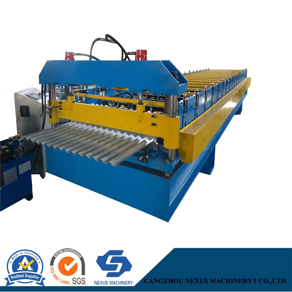 Prepainted Galvanized Steel Roof Sheet Roll Formed Machines with Decoiler