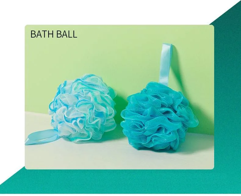 Natural Flower Bath Shower Ball Mesh Exfoliating Sponge Eco Friendly Body Loofah Mesh Bath Ball Sponge