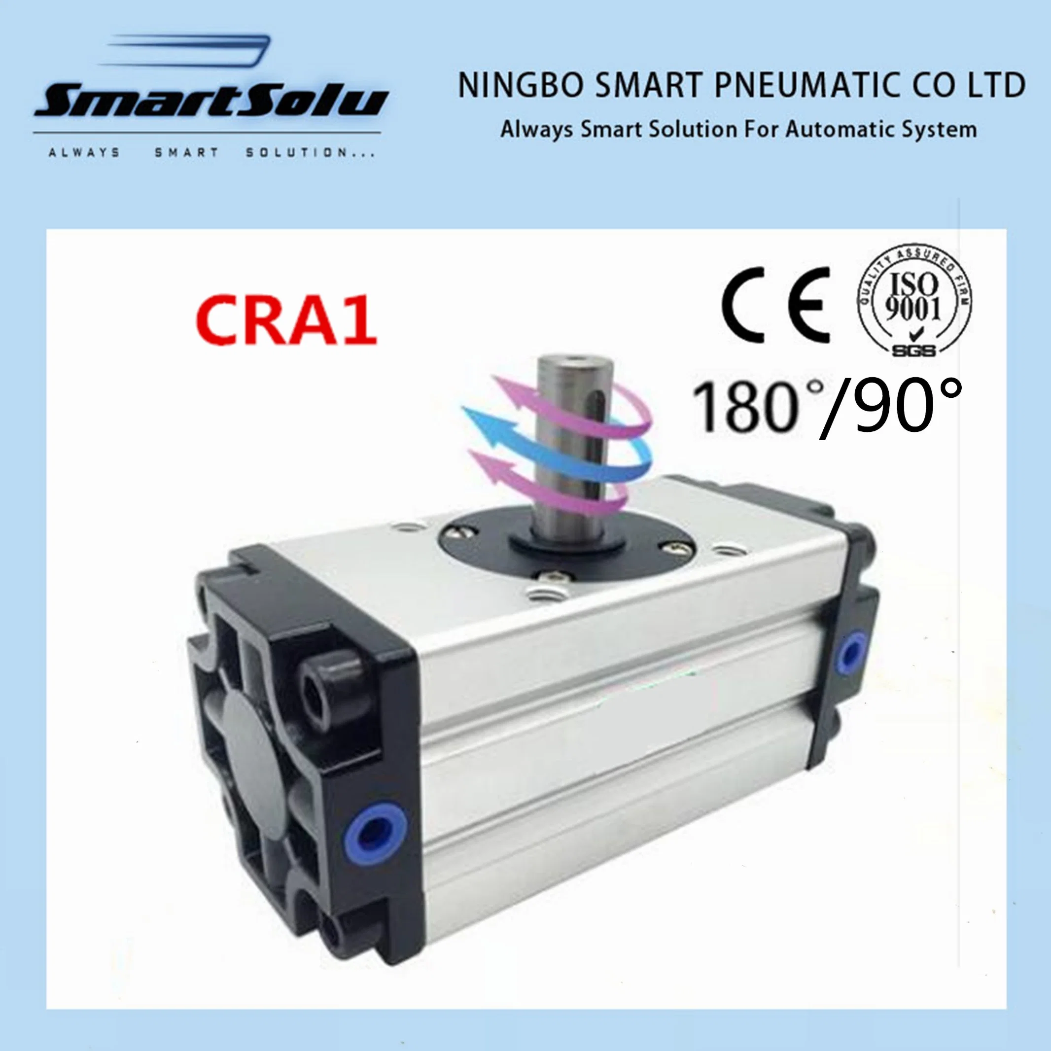 Cra1 Series Pneumactic cilindro giratorio/actuador neumático