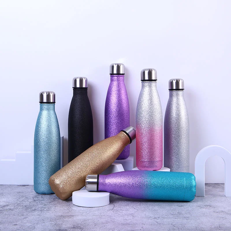 Hot Selling Glitter Stainless Steel Insulated Sport Water Bottle Vacuum Flask