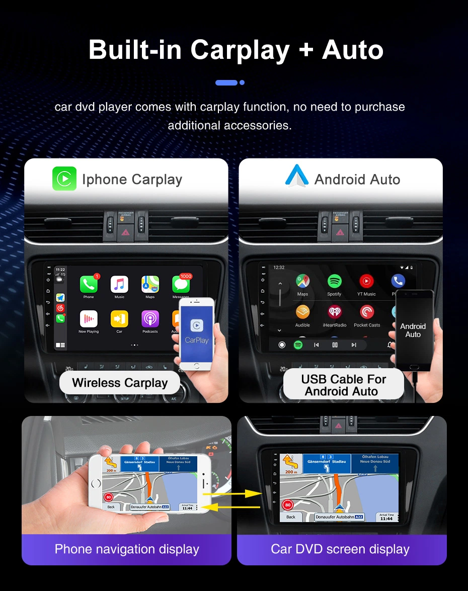 Автомобильная мультимедийная система для BMW F10 525 528 530 535 F11 Android 12 2010-2016 Wireless CarPlay