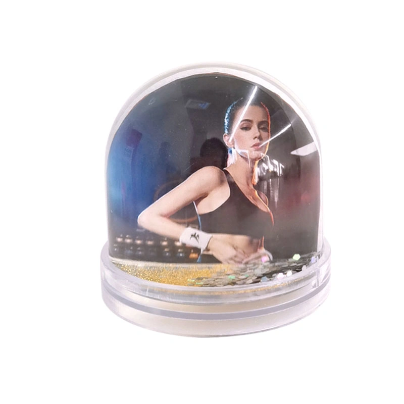 Plastic Material Snow Globe Photo Frame