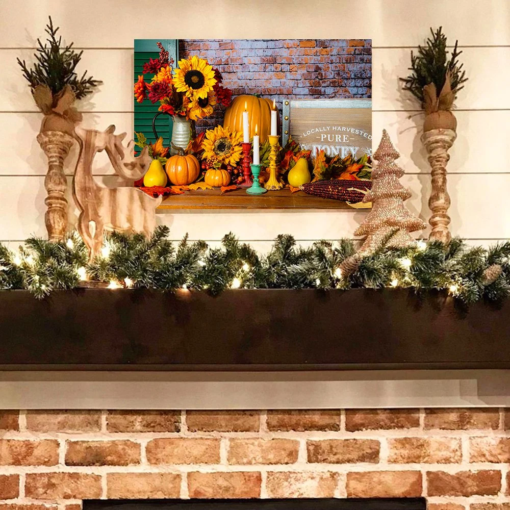 El arte de pared para la decoración del hogar Granja Calabaza pared lienzo lienzo de hoja de arce de la cosecha de Arte Arte para la decoracion Habitaciones