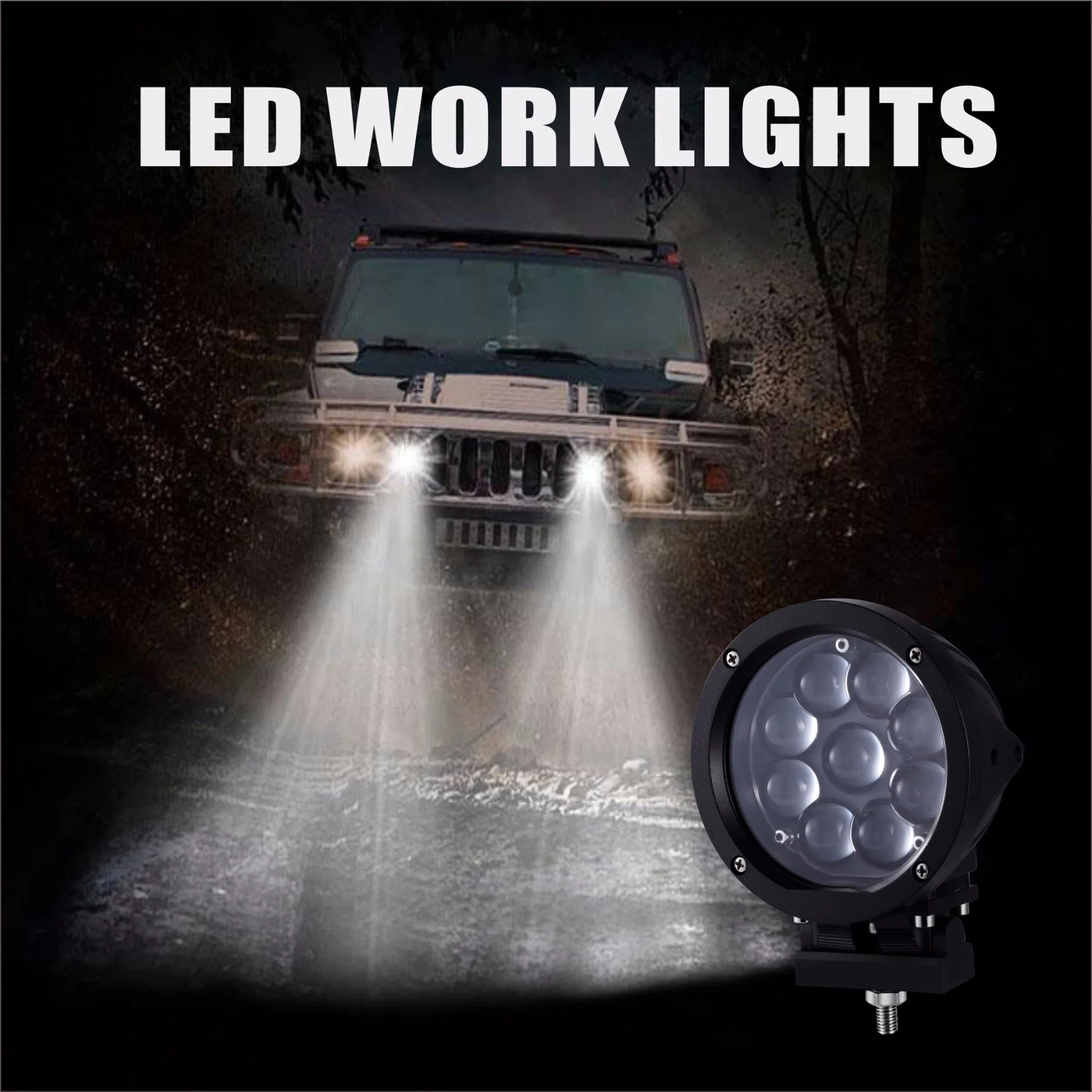 Inundación que conduce la luz de niebla de la lámpara del jeep de la luz SUV del trabajo de las luces de conducción de las luces del barco de luces del camino LED