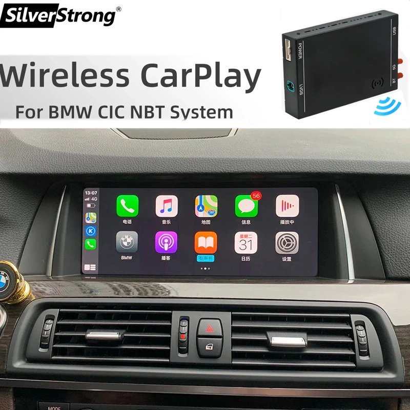 Silverstrong Wireless Apple CarPlay для BMW CIC NBT System E70 E71 E72 E60 E90 E87 F10 F20 F30 F01 F06 X1 X3 X5 X6 Mini Android Auto Interface Box