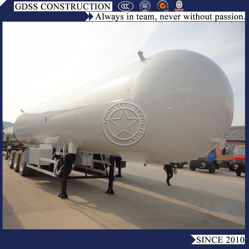 Tri-Axle 58000 Liters Compressed Gas Tank LPG Tanker Semi Trailer