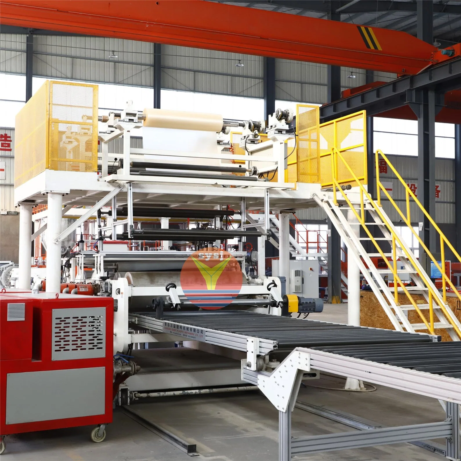 Automatic Film and Wear Layer Lamination Lvt Floor Extrusion Line