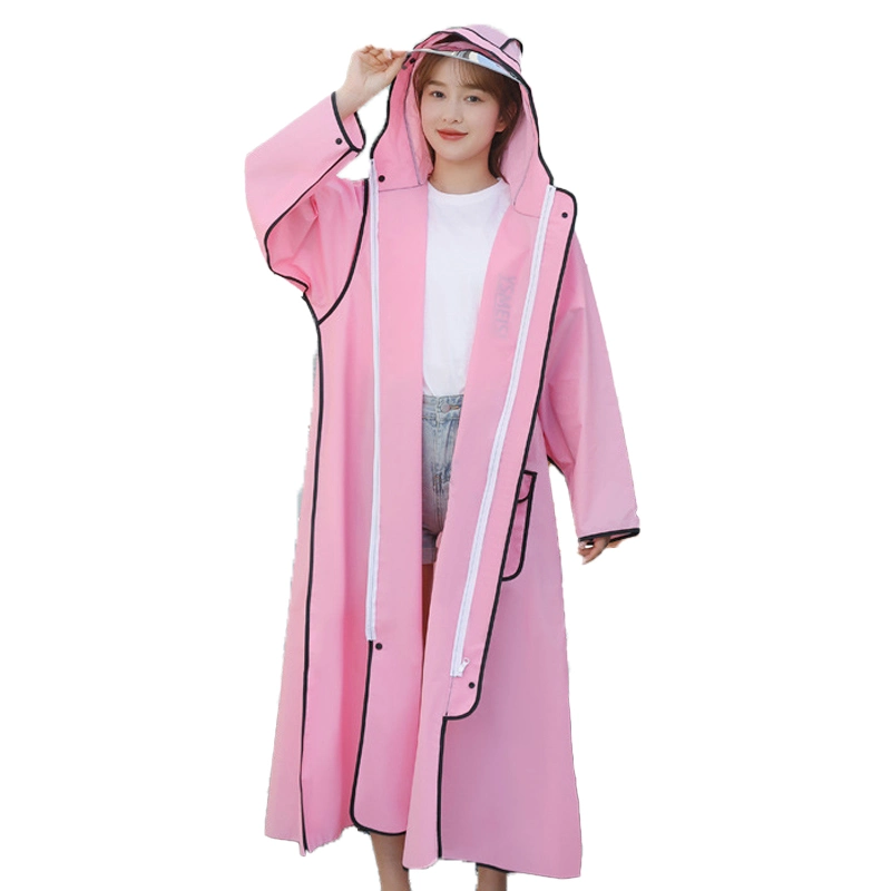 Factory Supply Waterproof Long Raincoat Rain Poncho EVA Adult Reusable Raincoat Customized