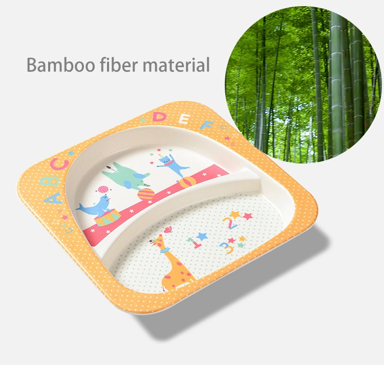 Cute Animal Design Cartoon Melamine Bamboo Fiber Sets for Kids