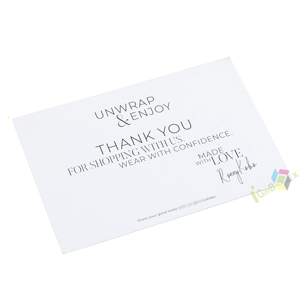 Luxury Custom Printing Gold Stamping Thank You Cards Display Gift Cards