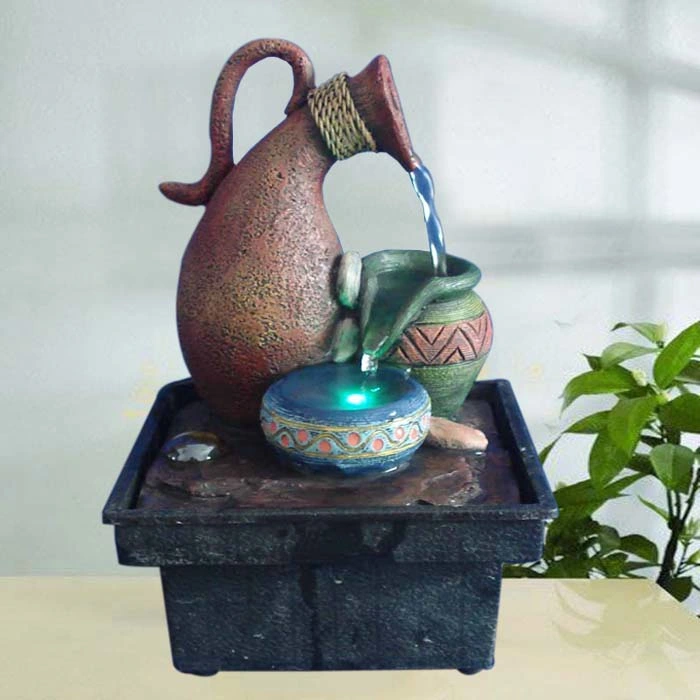 Polyresin Desktop Mini Bamboo Fountain Home Decorations