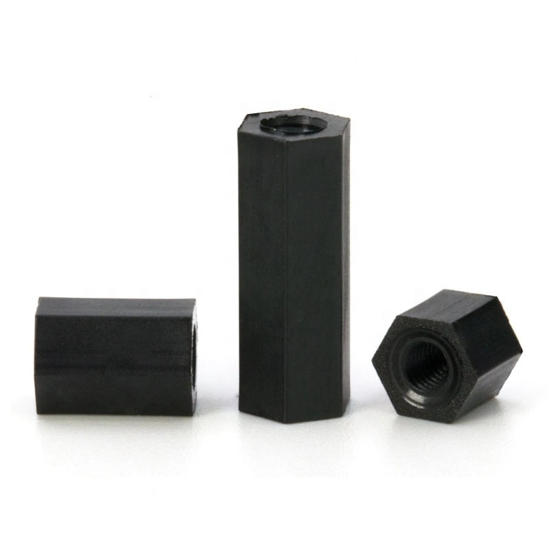 White / Black Color M2 M2.5 M3 M4 M5 Plastic PCB Nylon Hex Standoff Spacer Nut Long Hex Coupling Nuts