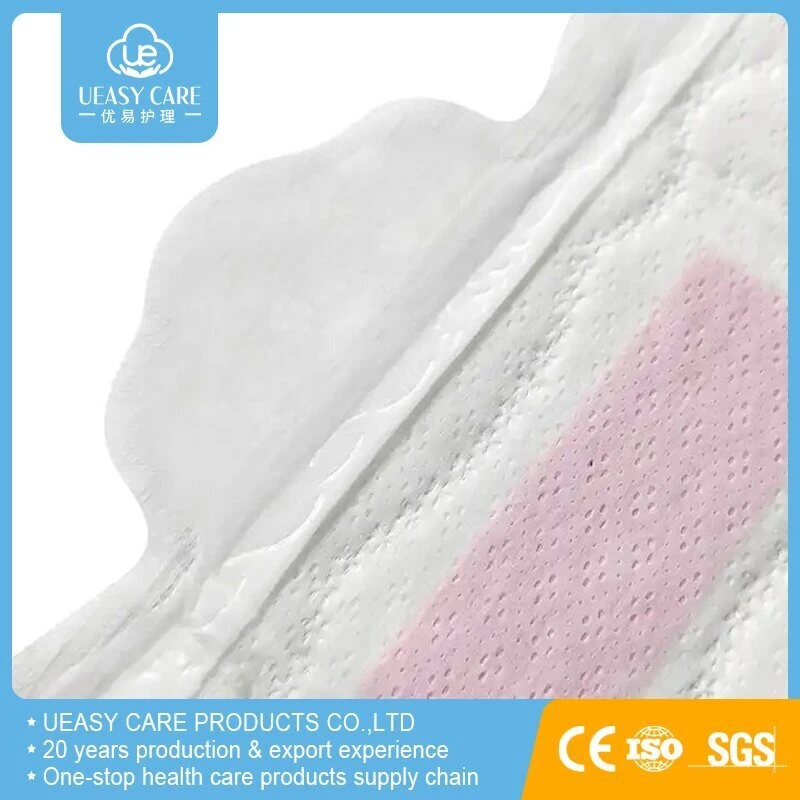 Toalla sanitaria de algodón Anion Sanitary Pad Napkin para mujeres con Negativo