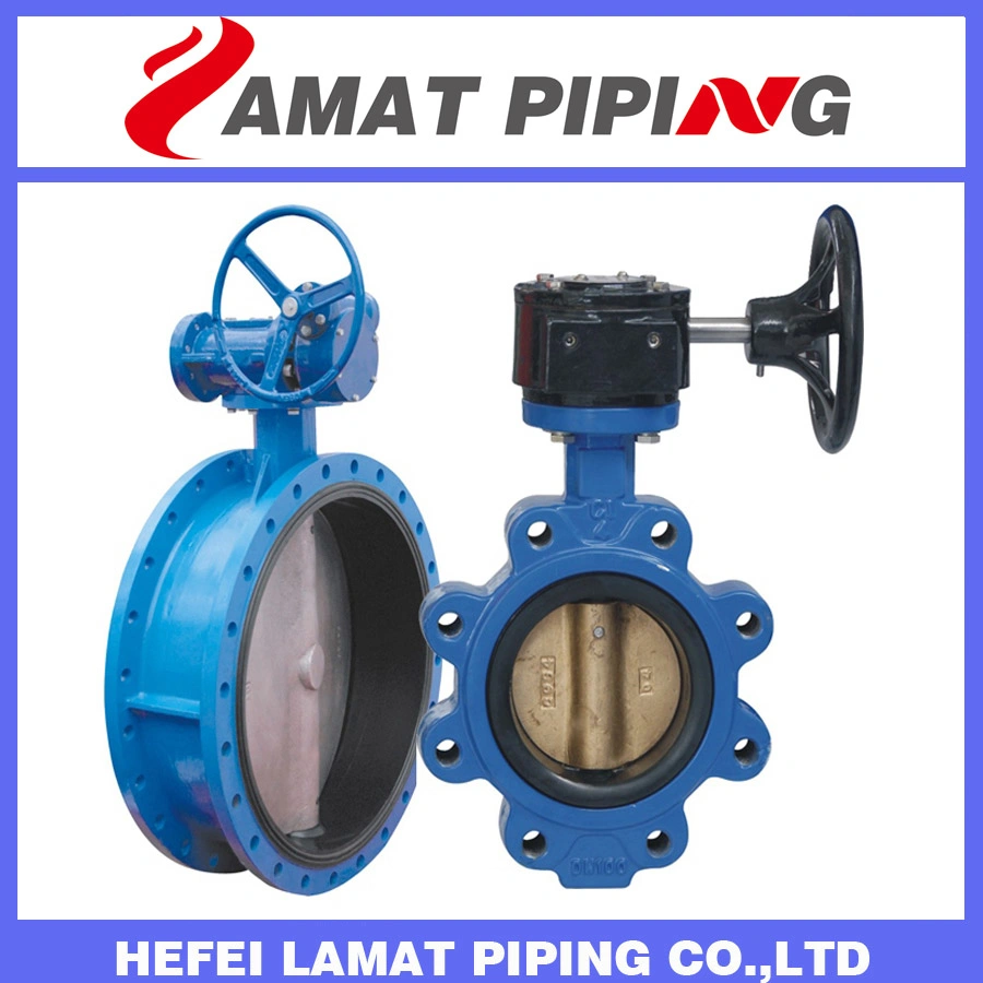 Cast Iron Metal/Soft Seat Double Flange Centric Wafer Butterfly Valve