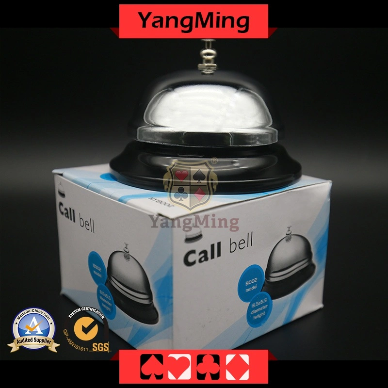 Gambling Poker Games Stainless Steel Metal Casino Baccarat Games Call Bell (YM-CB01)