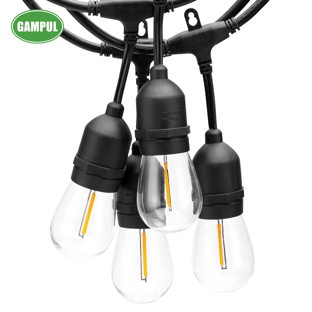 La Chine Hot Sale E26/E27 chaîne commerciale extérieur/intérieur light sets avec prise en suspension S14 Ampoules claire lumière de décoration de l'éclairage de vacances