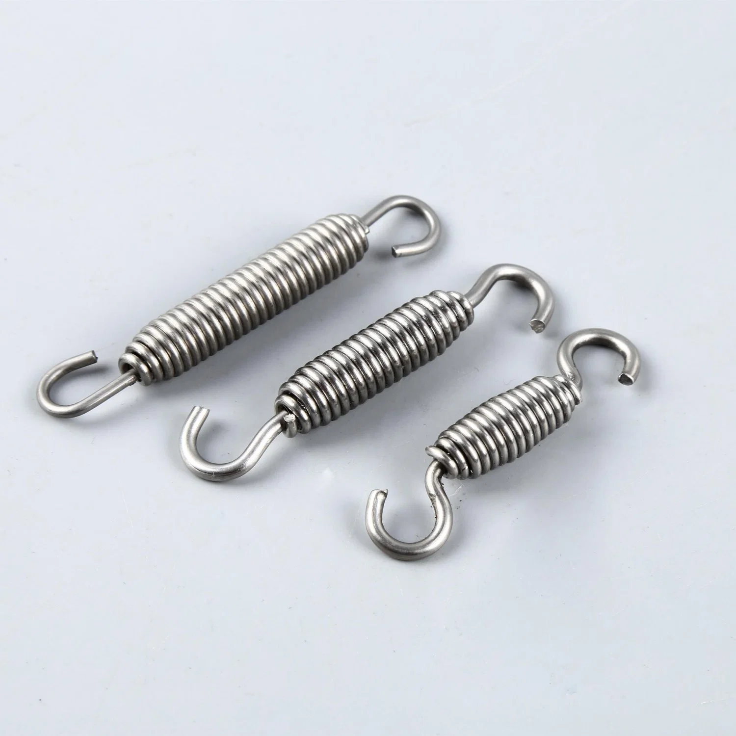 Metal Machining Nickel Plated Manganese Steel Mechaniery Auto Double Hook Tension Spring Large Spring Accessories