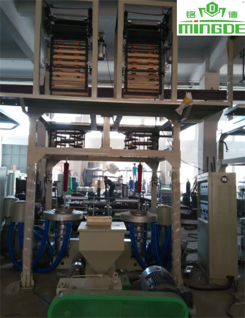 Plastic PE Blown Film Extruder Machines Economic Single Screw Double-Head Film Blowing Extruding Machine