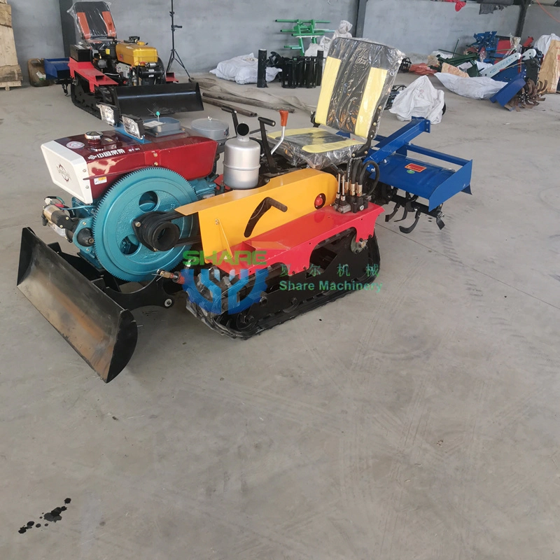 Agricultural Crawler Farm Tractors Cultivators Mini Tiller Rotary