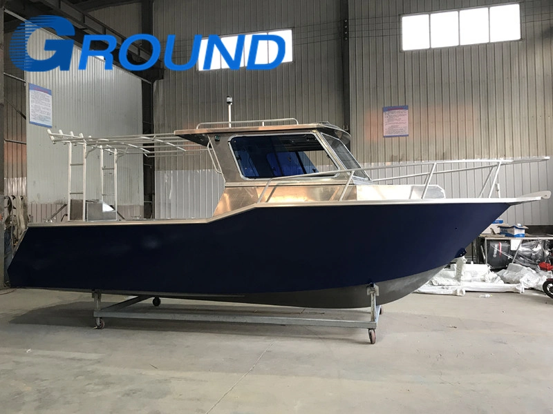 N730 24FT /7.4m Fully Welded Enclosed Cabin Aluminum Alloy Commercial Fishing Boat