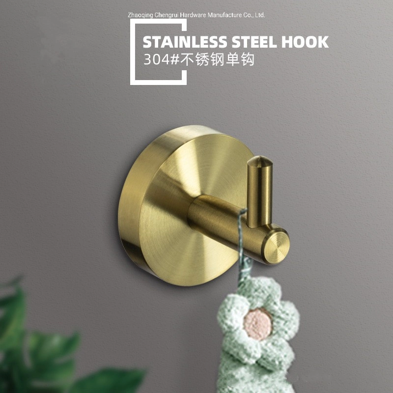 Wall Mount Hook Kitchen Modern Stain Brass Bathroom Clothes Display Towel Metal Door Hanger Coat Wall Hooks