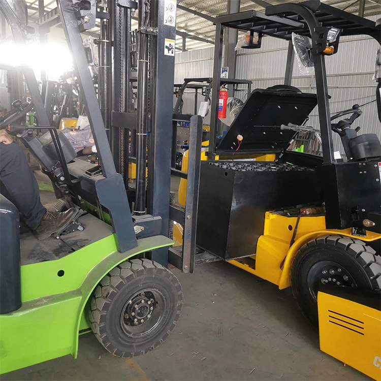 Good Quality 3 Ton Full Electric Four Big Wheels Forklift Truck Lifting up to 3m