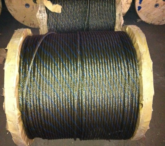 1770-2160MPa API ASTM DIN Electric Galvanized 6X37+FC 34mm Steel Wire Rope