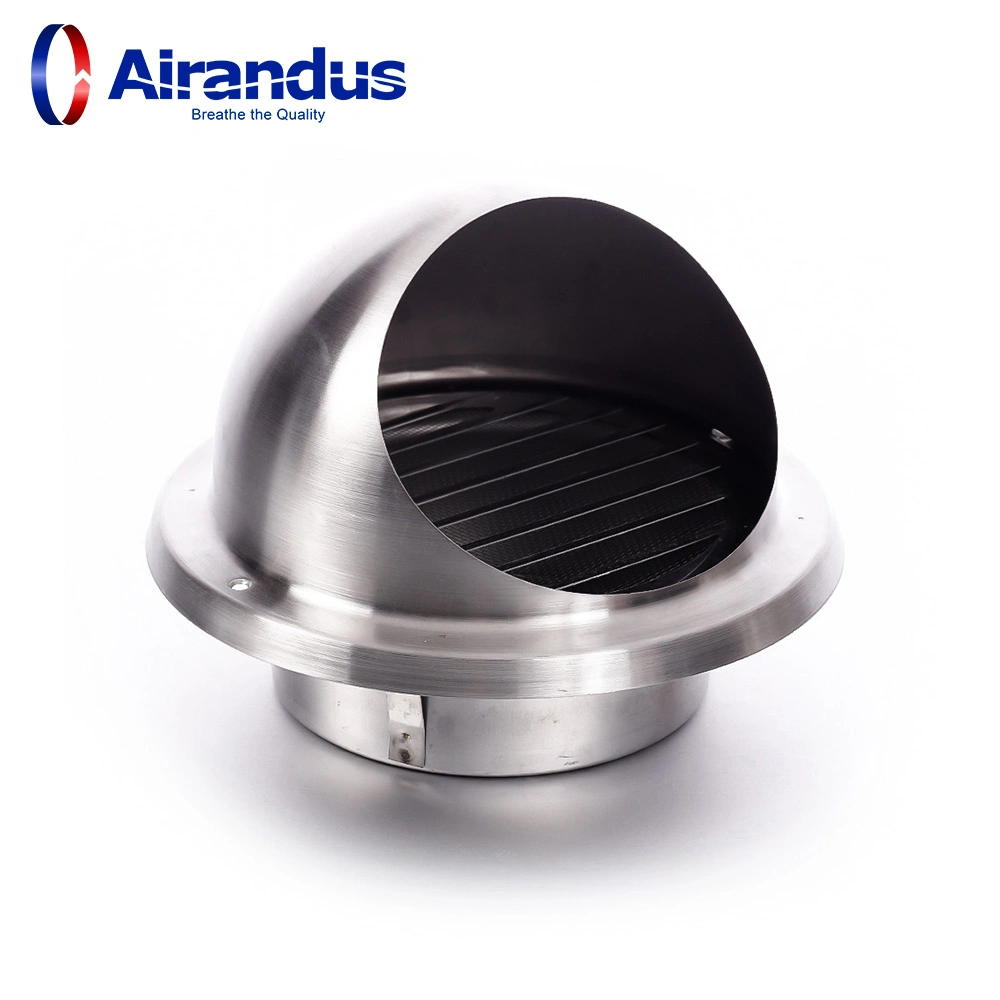 High quality/High cost performance  304 Stainless Steel Ventilation Round Grille Louver Exhaust Hood Air Vent Cover for Wall Hole Kitchen Exhaust