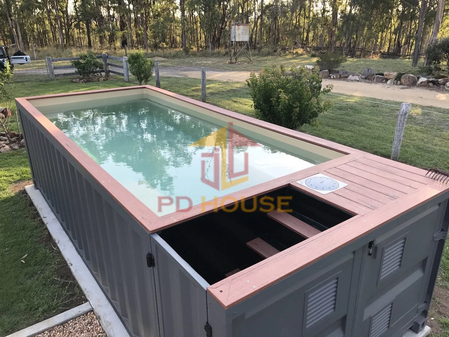 Hot Selling Laminated Glass Steel Structure 6 Meter Long Luxury Ground Container Swimming Pool