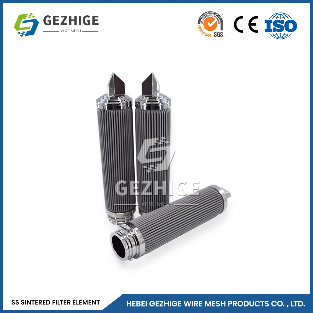 Gezhige Panel Dust Flter Cartridge Suppliers Threaded Interface Sintered Porous Filter Element China Clamp Connection 304 Sintered Filter Mesh