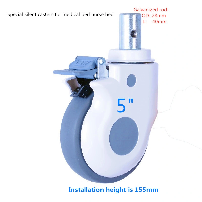 Medical Bed Mute Casters, Nursing Bed Beauty Bed Mute Casters