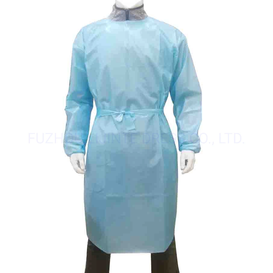 Polypropylene Non Woven Tyvek Coverall Disposable Isolation Gown for Personal Care