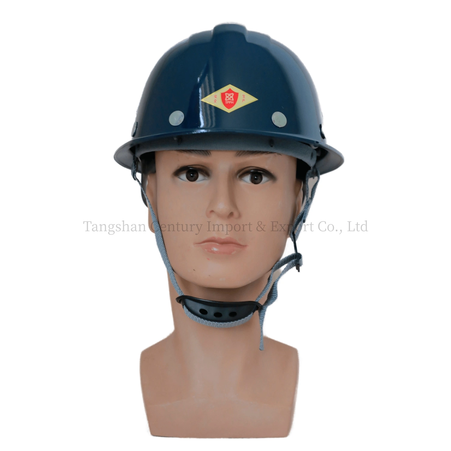 Casco de seguridad de fibra de vidrio azul