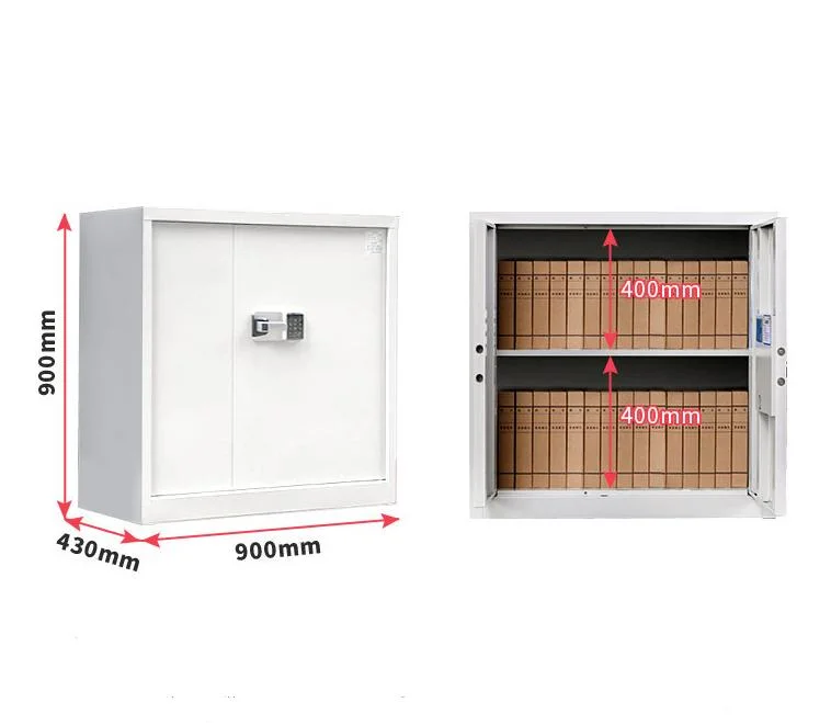 Double Handle Fingerprint Lock Office Electronic Smart Security Storage Cabinet Locker