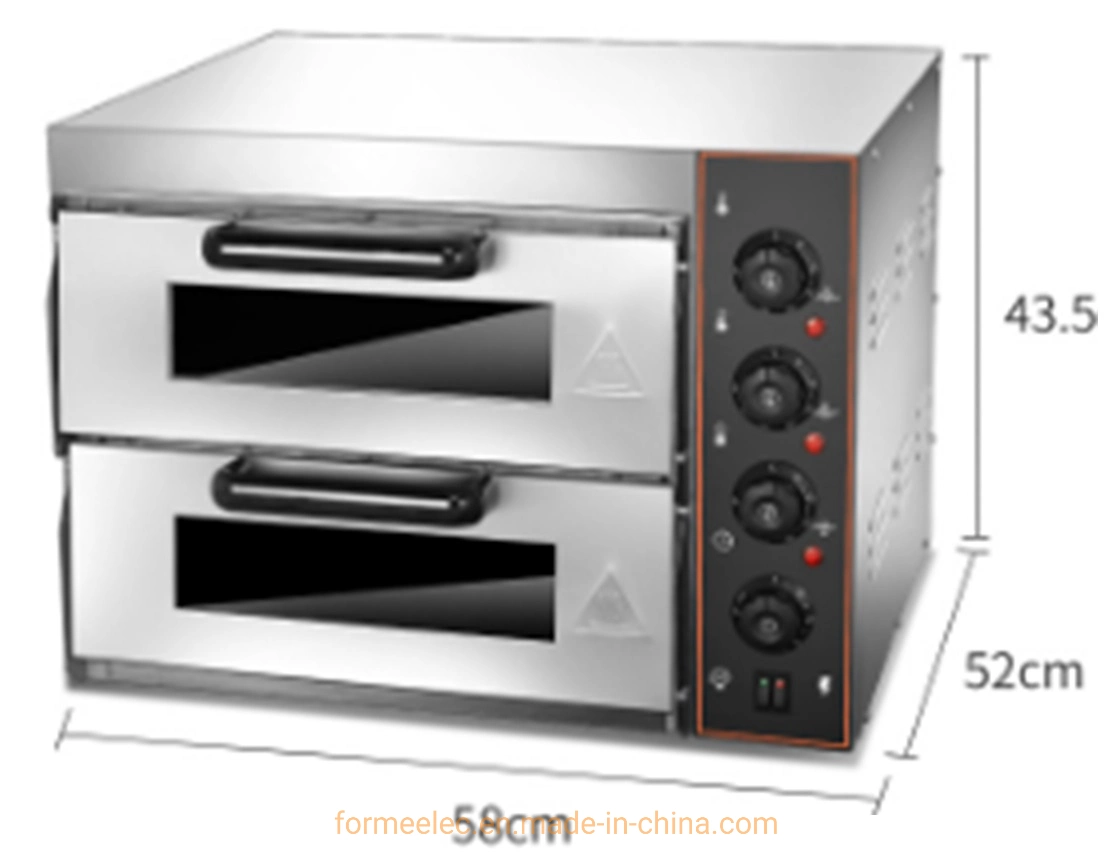 Bakery Pizza Kitchen Equipment Electric Pizza Stove Pizza Furnace 2 Decks 3kw Electric Pizza Oven