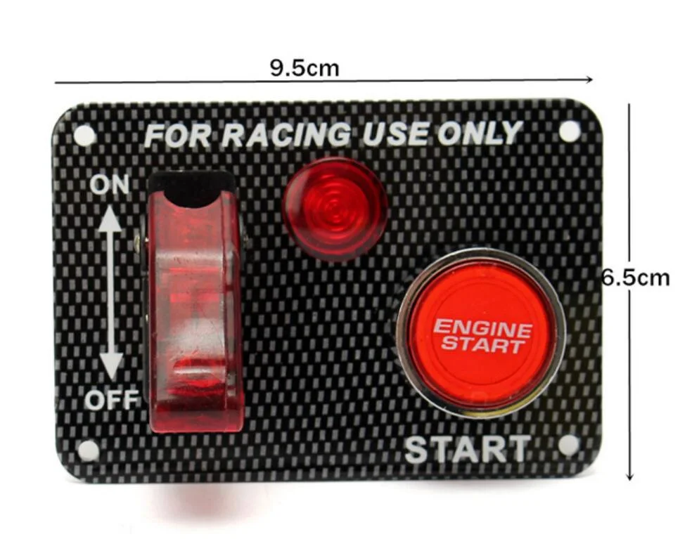 Перекидной переключатель Кнопка запуска двигателя Кнопка гоночного автомобиля Панель переключателей