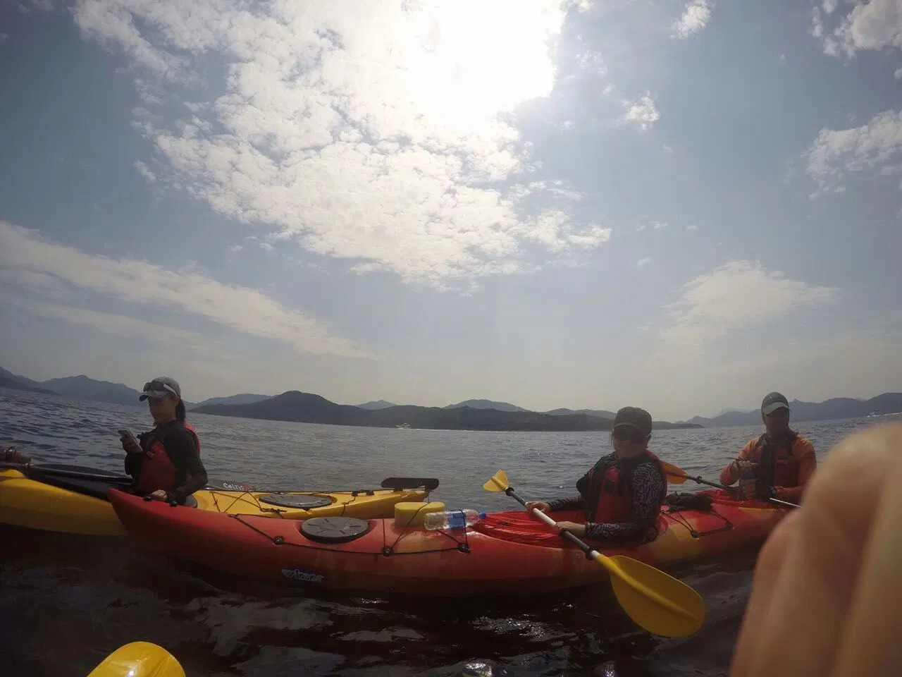 5.11m 2 personne s'asseoir dans la mer Touring Canoë Kayak en plastique