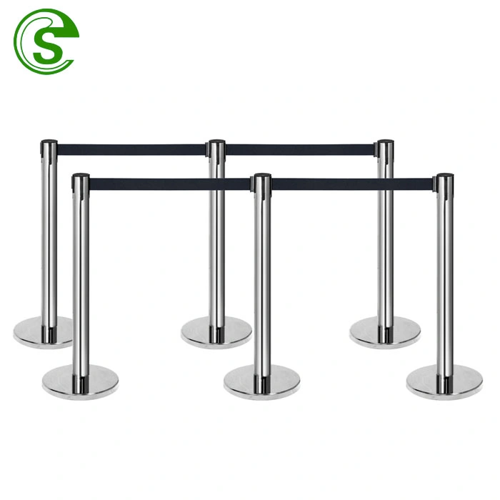 2m 4m 5m Length Mirror Polished Retractable Belt Stanchion for Sale