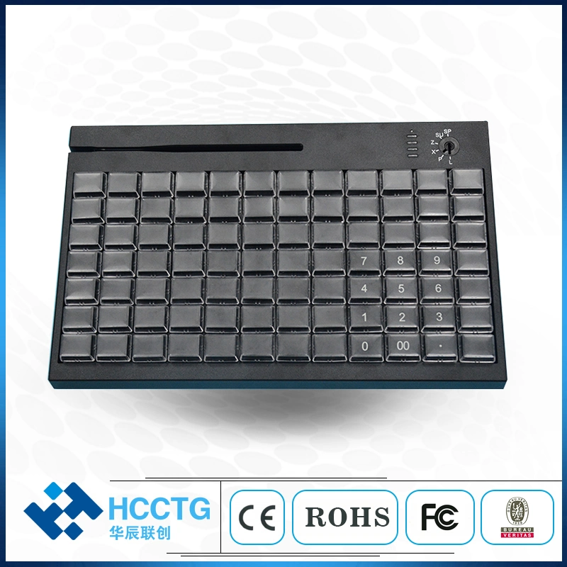 New USB PS/2 Waterproof Bigger Keys 84 Keys POS Programmable Keyboard with Optional Msr Track 1 23 (KB84)