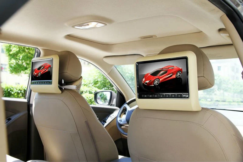 7/9/10.1inch HD LED Clip on Active Car Headrest Monitor with DVD Player Function