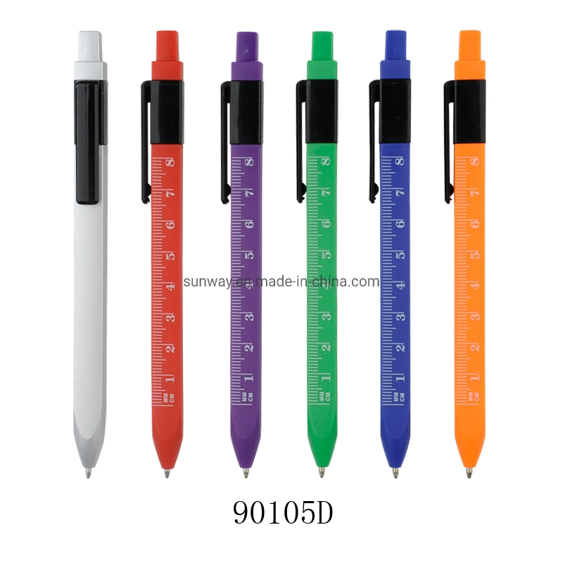 Office Supplier Wholesale Cheap Adverting Logo Ruler Plastic Ball Point Pen