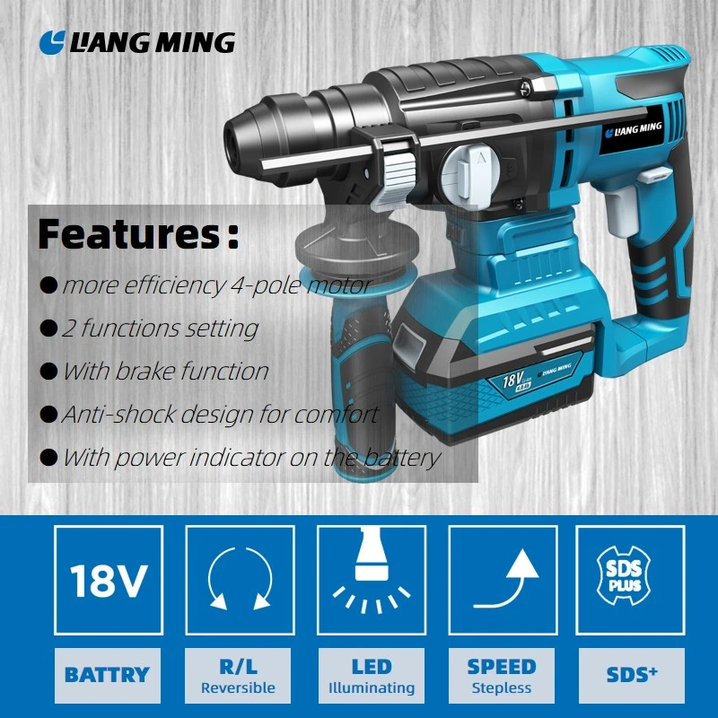 18V/20V Lithium Battery Platform SDS Plus Cordless Rotary Hammer