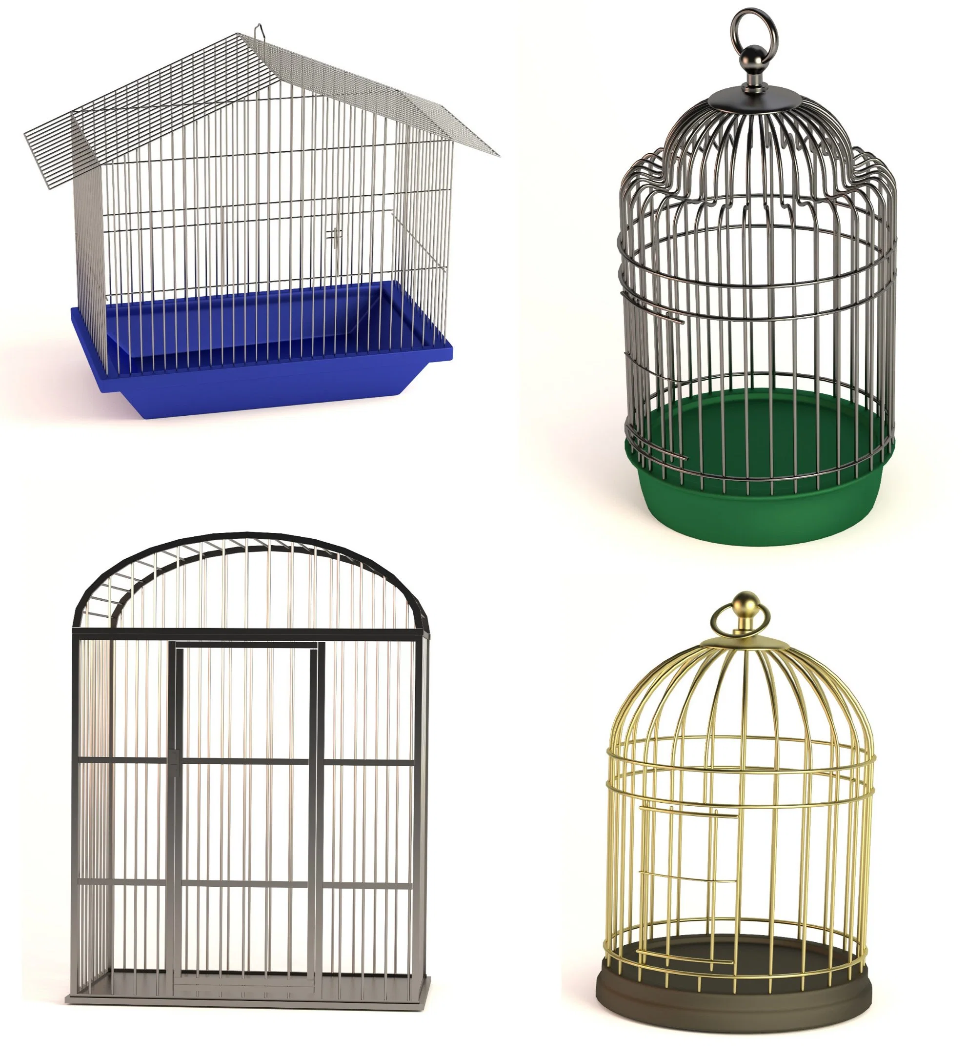 New Exquisite Stainless Steel Outdoor Portable Bird Cage Parrot Cage