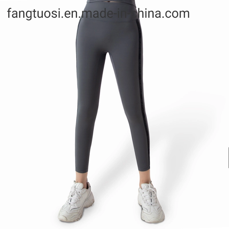 Amazon Venta caliente Control de la barriguita con cintura alta Fitness Sportwear Athleisure medias pantalones pantalones de compresión de la mujer