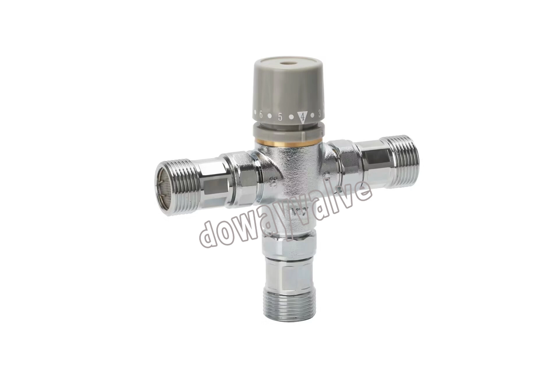 Factory Copper Thermostatic Mixing Valve for Solar Heating System Water Pipe Bathroom Kitchen