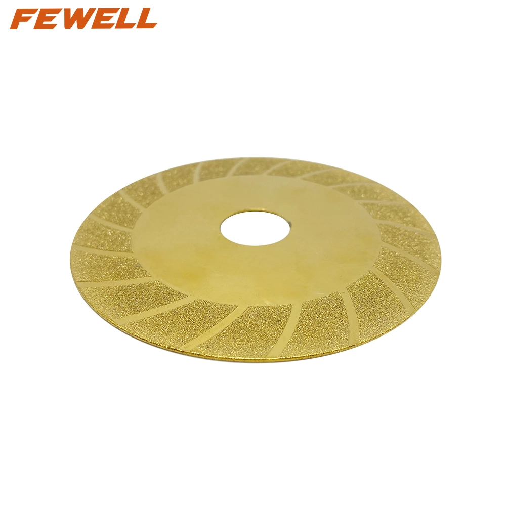 4inch 100*1.0*15*20mm Golden Turbo Disc Super Thin Electroplated Diamond Saw Blade for Ceramic Tile